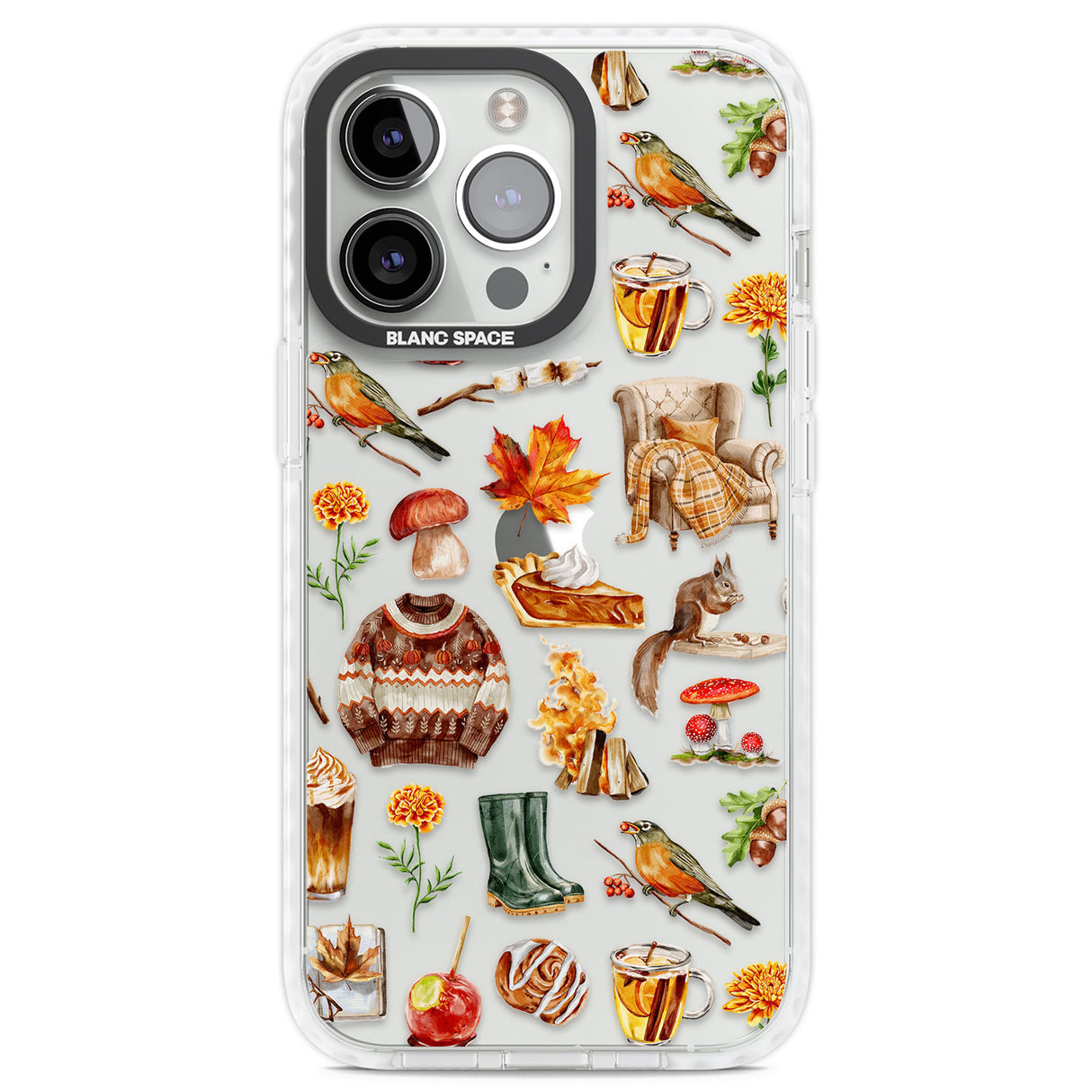 Cozy Autumn Aesthetic Clear Impact Phone Case for iPhone 13 Pro, iPhone 14 Pro, iPhone 15 Pro