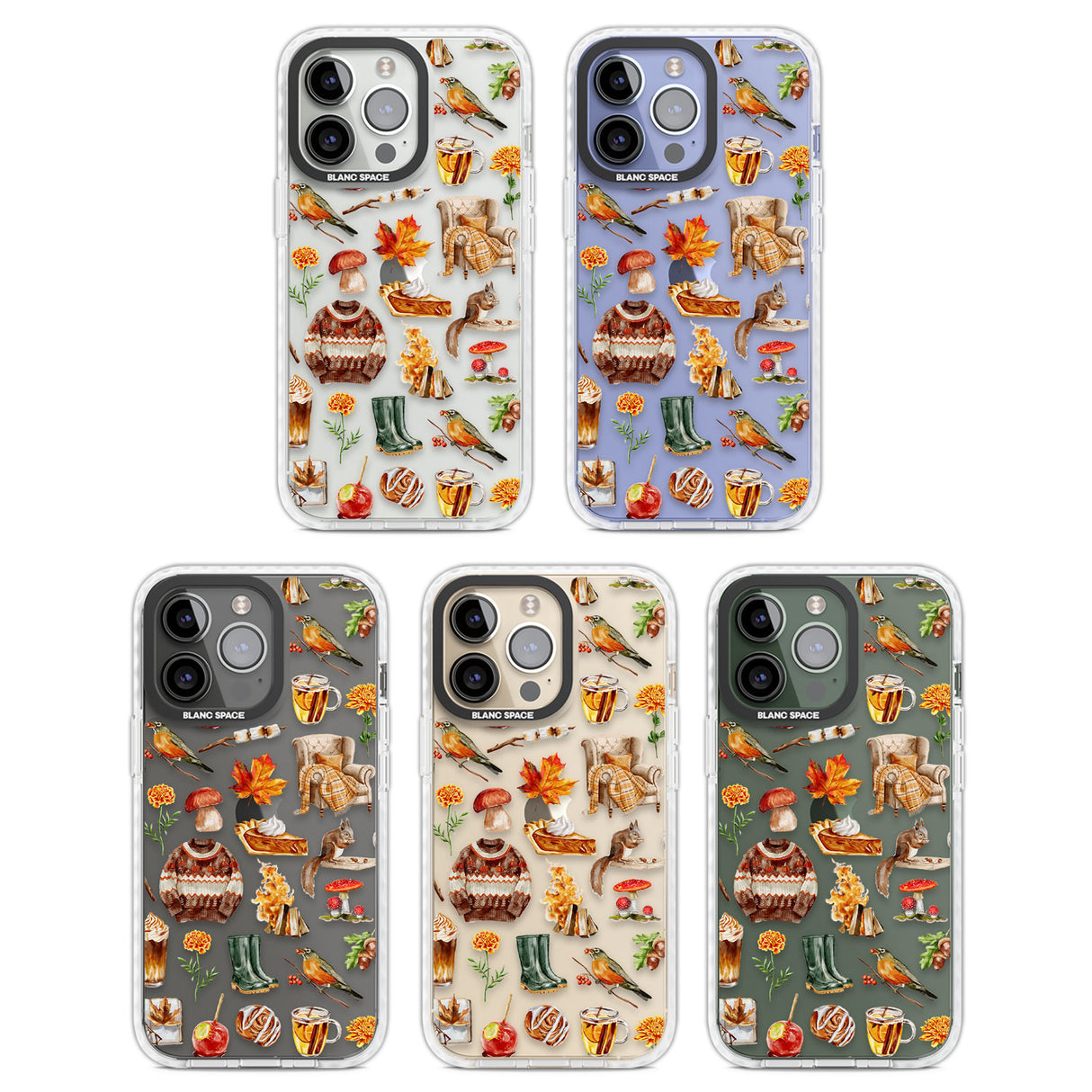 Cozy Autumn Aesthetic Clear Impact Phone Case for iPhone 13 Pro, iPhone 14 Pro, iPhone 15 Pro