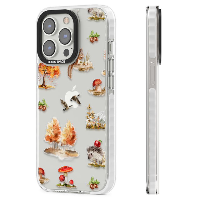 Fall Forest Friends Clear Impact Phone Case for iPhone 13 Pro, iPhone 14 Pro, iPhone 15 Pro