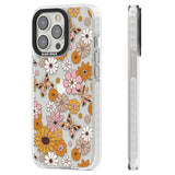 Butterfly & Bloom Autumn Floral Clear Impact Phone Case for iPhone 13 Pro, iPhone 14 Pro, iPhone 15 Pro