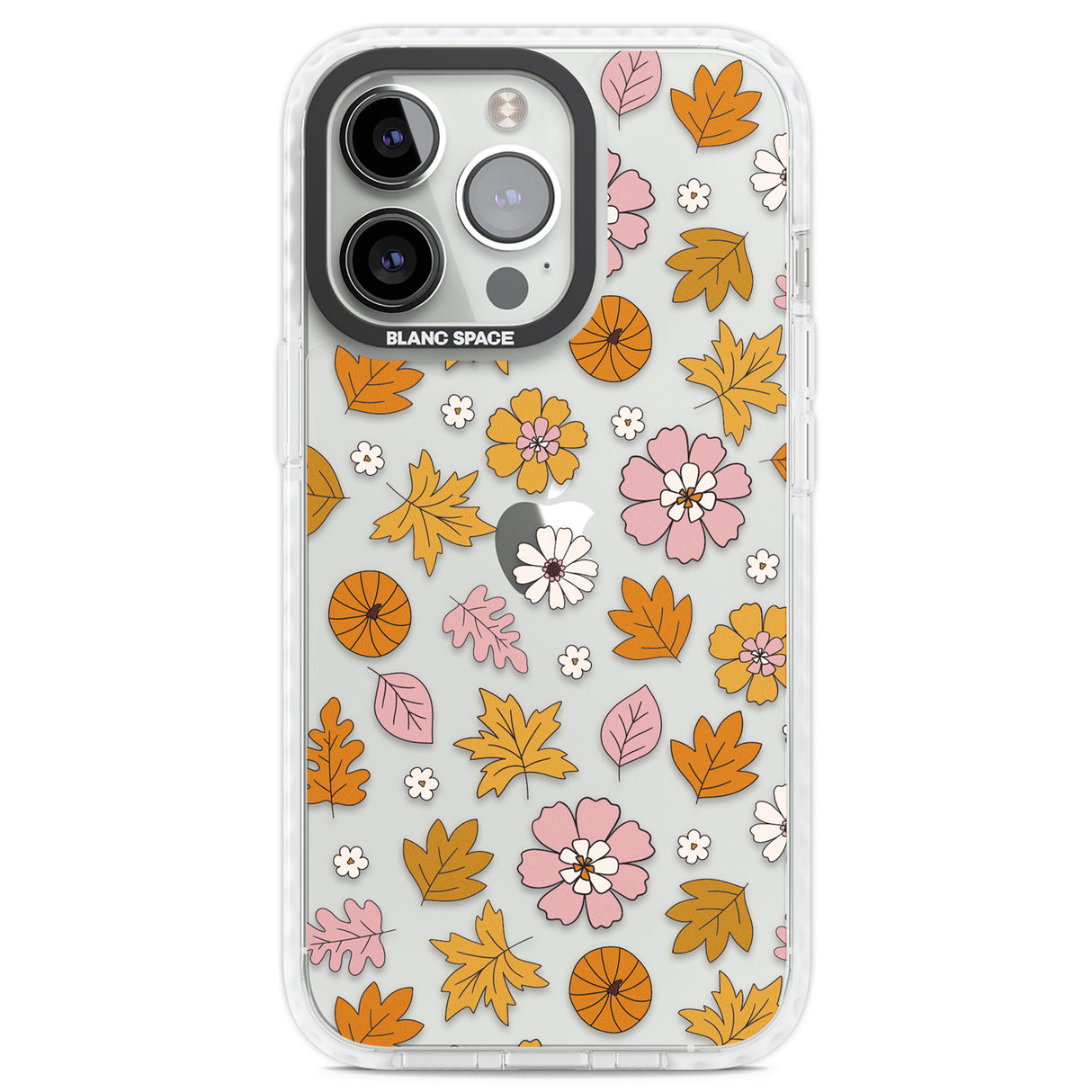 Autumn Leaves and Flowers Clear Impact Phone Case for iPhone 13 Pro, iPhone 14 Pro, iPhone 15 Pro