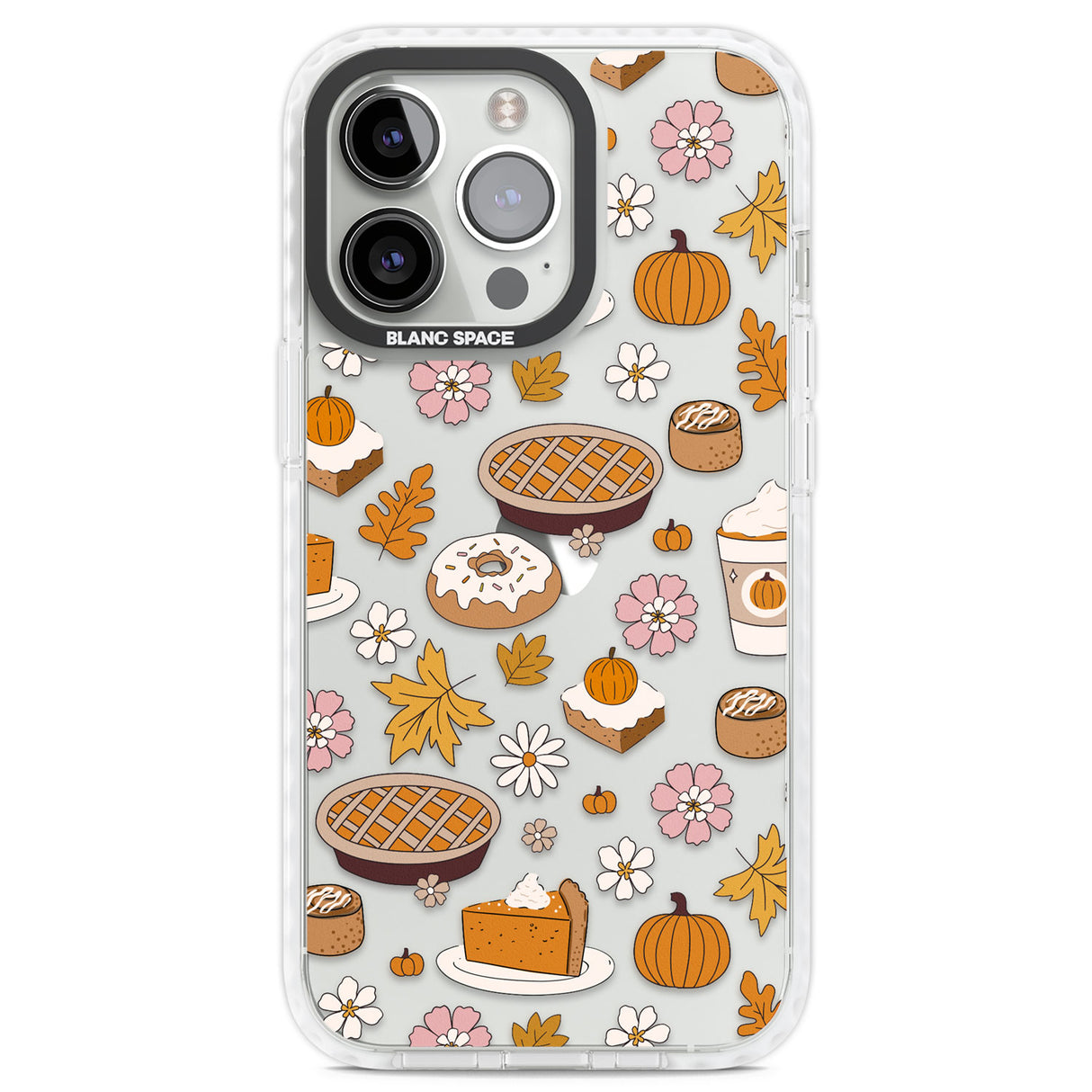 Pumpkin Pie & Autumn Treats Clear Impact Phone Case for iPhone 13 Pro, iPhone 14 Pro, iPhone 15 Pro