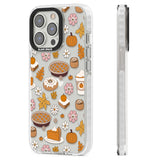 Pumpkin Pie & Autumn Treats Clear Impact Phone Case for iPhone 13 Pro, iPhone 14 Pro, iPhone 15 Pro