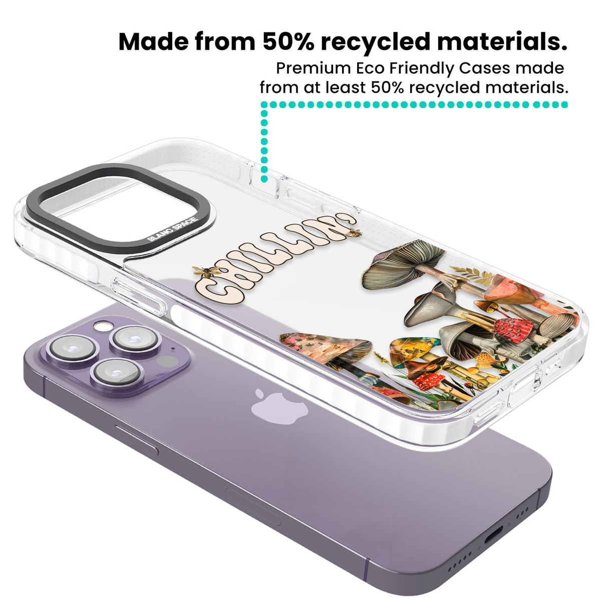 Chillin' Clear Impact Phone Case for iPhone 13 Pro, iPhone 14 Pro, iPhone 15 Pro