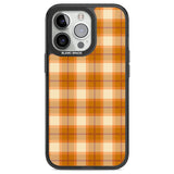 Pumpkin Plaid Black Impact Phone Case for iPhone 13 Pro, iPhone 14 Pro, iPhone 15 Pro