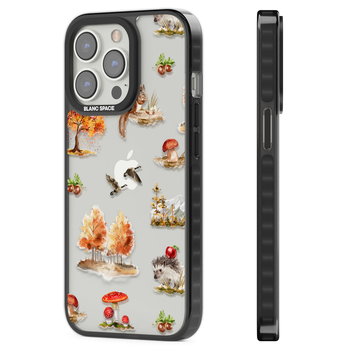 Fall Forest Friends Black Impact Phone Case for iPhone 13 Pro, iPhone 14 Pro, iPhone 15 Pro