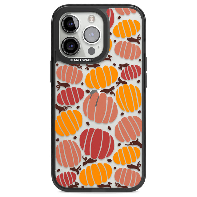 Autumn Pumpkin Patch Black Impact Phone Case for iPhone 13 Pro, iPhone 14 Pro, iPhone 15 Pro