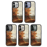 Vintage Autumn Oil Painting Black Impact Phone Case for iPhone 13 Pro, iPhone 14 Pro, iPhone 15 Pro