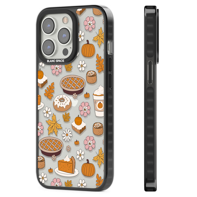 Pumpkin Pie & Autumn Treats Black Impact Phone Case for iPhone 13 Pro, iPhone 14 Pro, iPhone 15 Pro