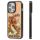 One Day One Step Black Impact Phone Case for iPhone 13 Pro, iPhone 14 Pro, iPhone 15 Pro