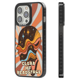 Clear My Headspace Black Impact Phone Case for iPhone 13 Pro, iPhone 14 Pro, iPhone 15 Pro