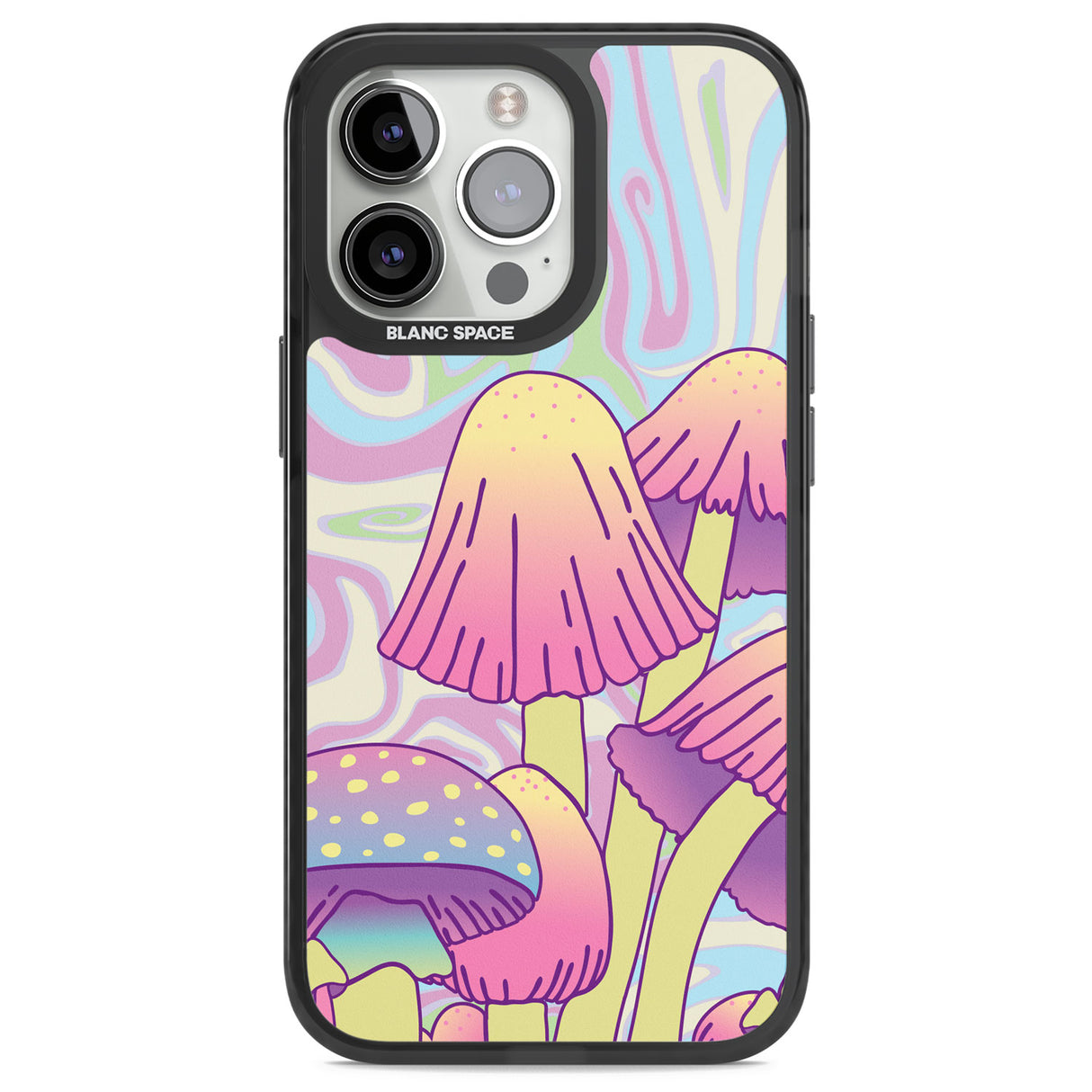 Shroomin' Black Impact Phone Case for iPhone 13 Pro, iPhone 14 Pro, iPhone 15 Pro