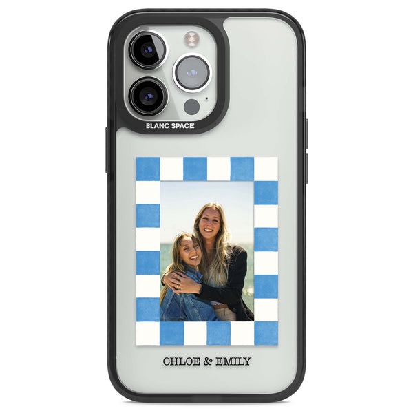 Personalised Blue Check Photo