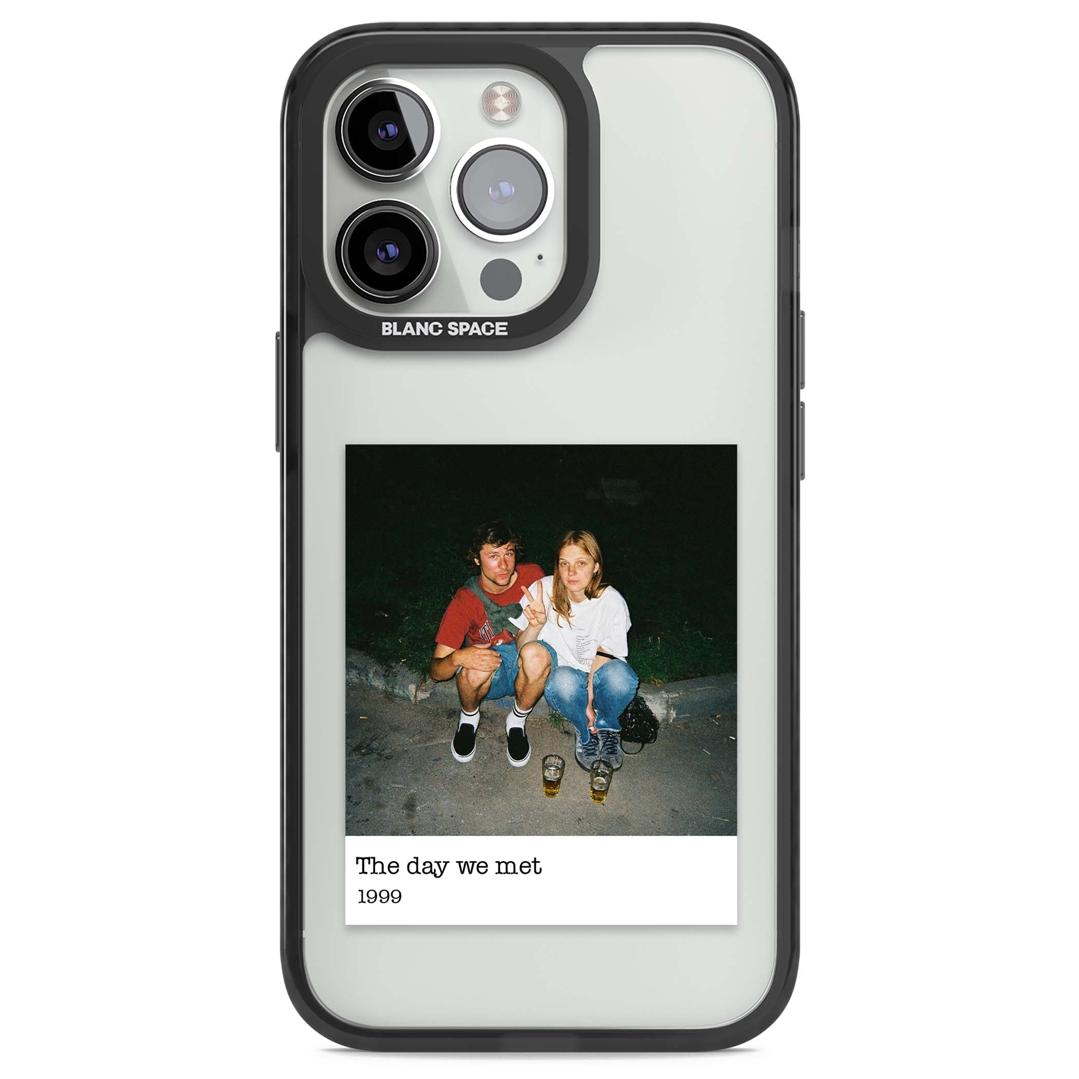 Photo Memory minimal iPhone case | Black Impact case for iPhone 13 Pro, iPhone 14 Pro, iPhone 15 Pro