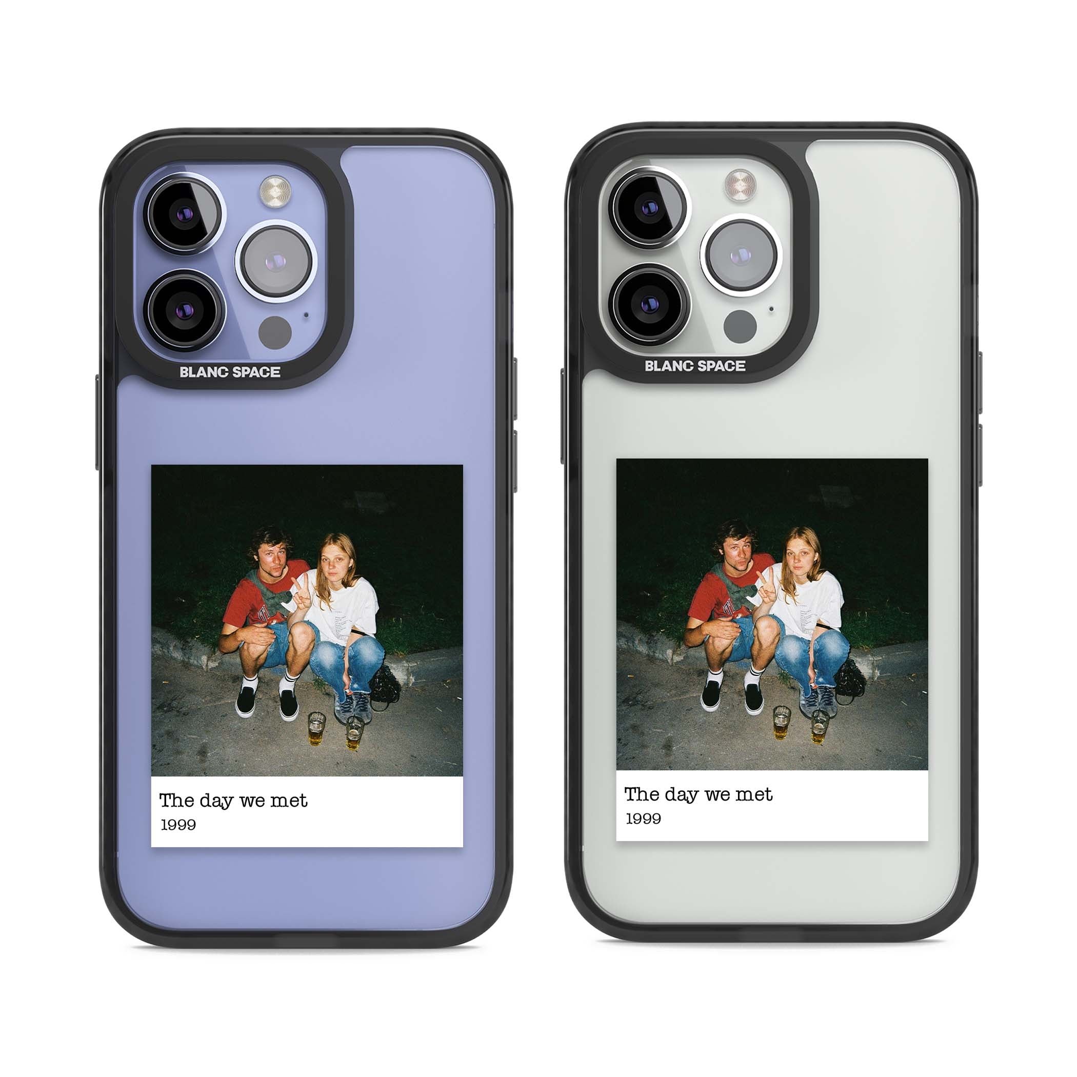 Photo Memory minimal iPhone case | Black Impact case for iPhone 13 Pro, iPhone 14 Pro, iPhone 15 Pro