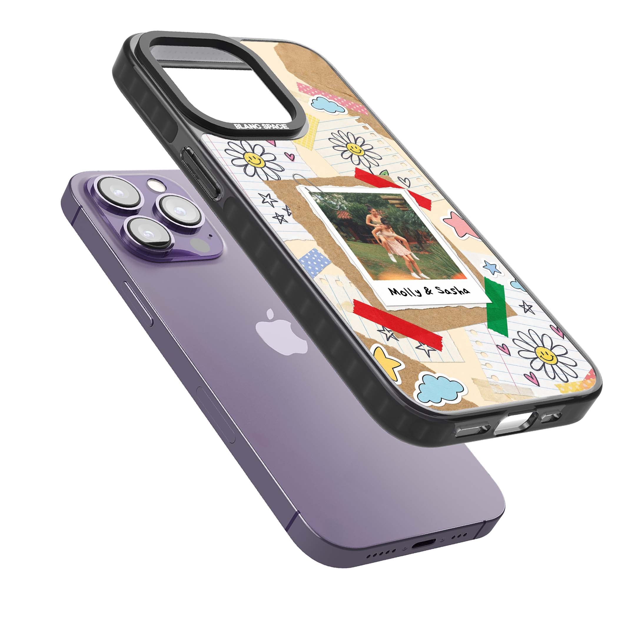 Scrapbook Photo coquette iPhone case | Black Impact case for iPhone 13 Pro, iPhone 14 Pro, iPhone 15 Pro