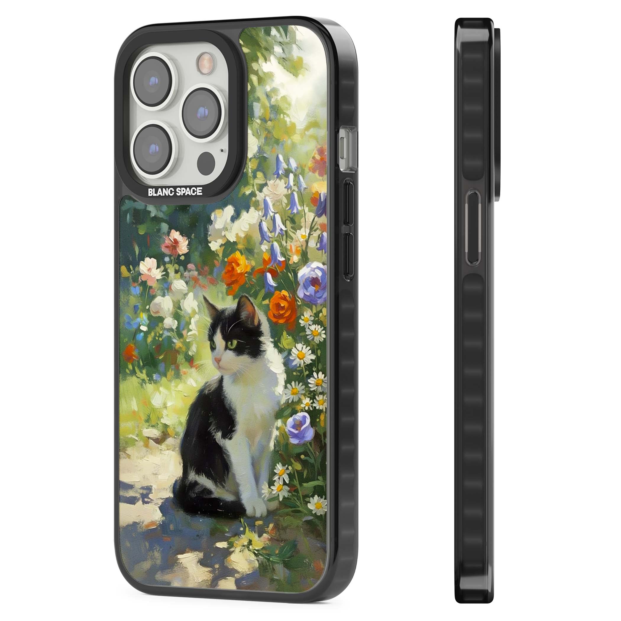 Cat In The Meadow for her iPhone case | Black Impact case for iPhone 13 Pro, iPhone 14 Pro, iPhone 15 Pro