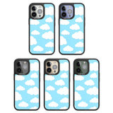 Blue Sky & Clouds Pattern Black Impact Phone Case for iPhone 13 Pro, iPhone 14 Pro, iPhone 15 Pro