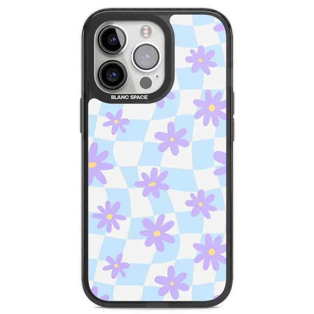 Serene Skies & Flowers Black Impact Phone Case for iPhone 13 Pro, iPhone 14 Pro, iPhone 15 Pro