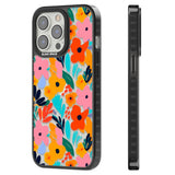 Floral Fiesta Black Impact Phone Case for iPhone 13 Pro, iPhone 14 Pro, iPhone 15 Pro