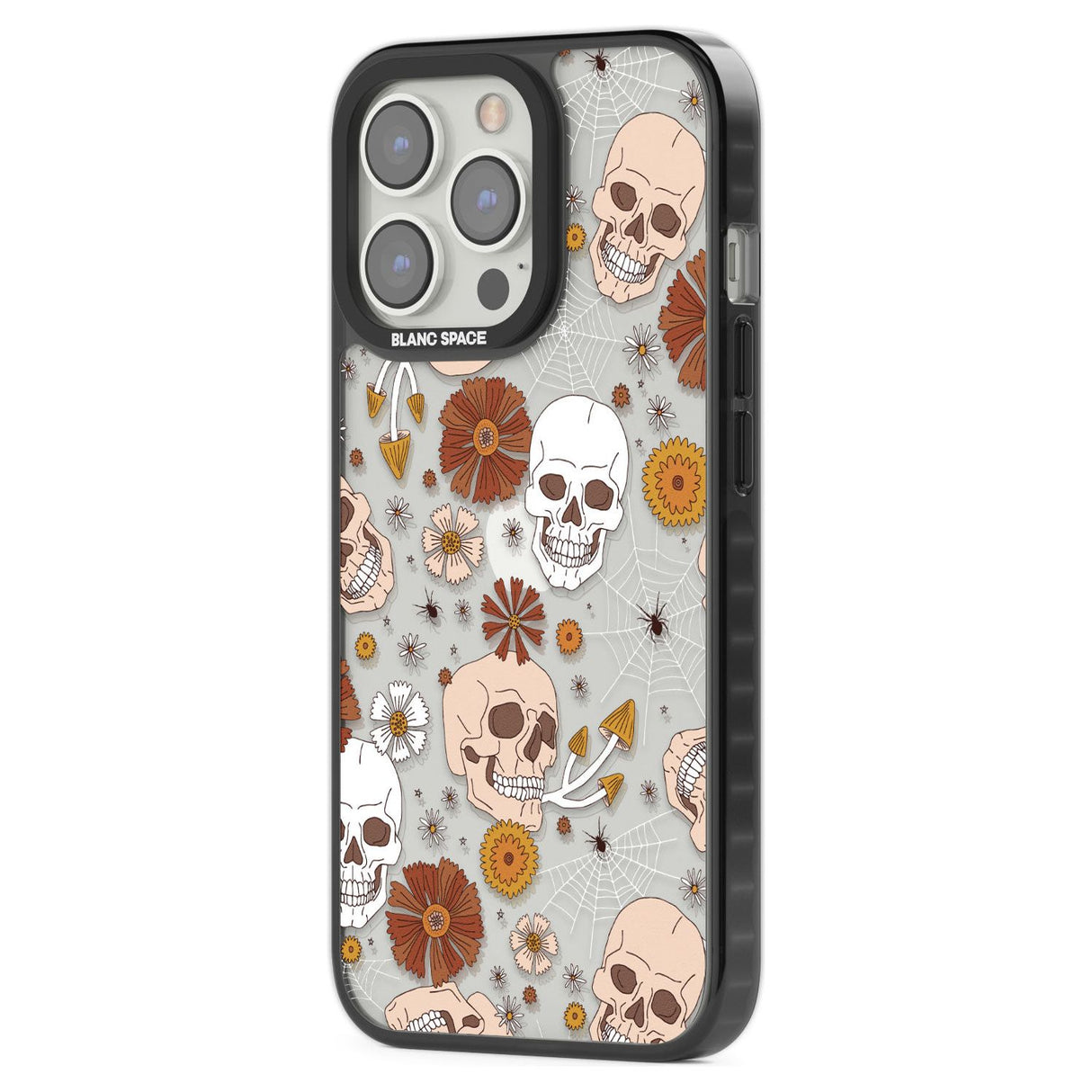 Halloween Skulls and FlowersPhone Case for iPhone 14 Pro