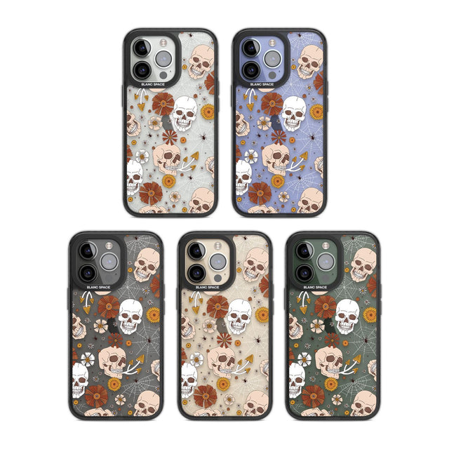 Halloween Skulls and FlowersPhone Case for iPhone 14 Pro