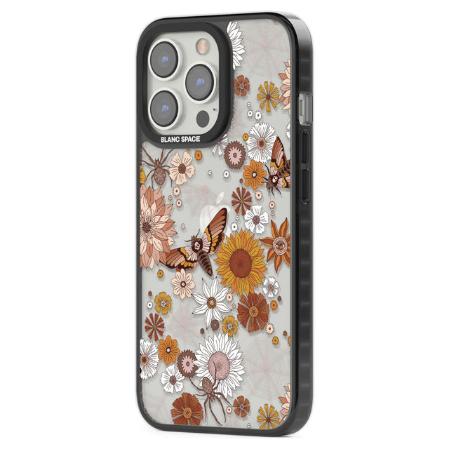 Halloween Skulls and FlowersPhone Case for iPhone 14 Pro