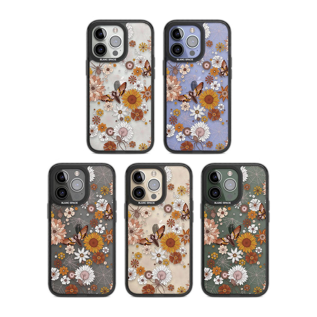 Halloween Skulls and FlowersPhone Case for iPhone 14 Pro