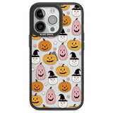 Witches and Pumpkins Pattern Black Impact Phone Case for iPhone 13 Pro, iPhone 14 Pro, iPhone 15 Pro