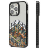 London Black Impact Phone Case for iPhone 13 Pro, iPhone 14 Pro, iPhone 15 Pro