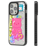 Kawaii Pink Bear Collage Black Impact Phone Case for iPhone 13 Pro, iPhone 14 Pro, iPhone 15 Pro