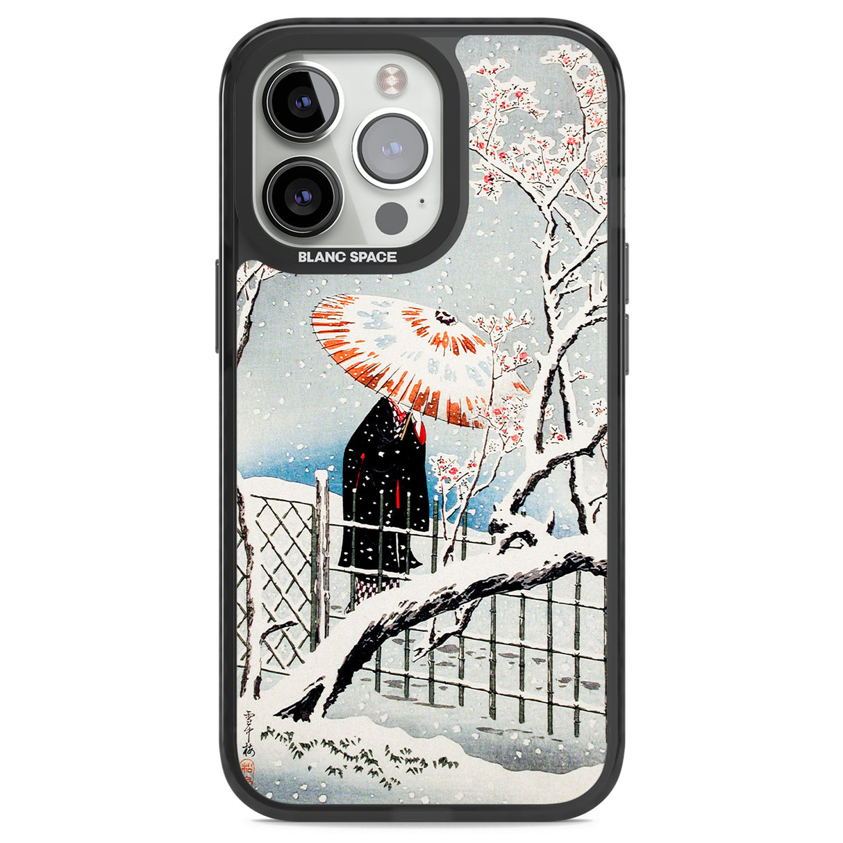 Plum Tree in Snow by Hiroaki Takahashi Black Impact Phone Case for iPhone 13 Pro, iPhone 14 Pro, iPhone 15 Pro