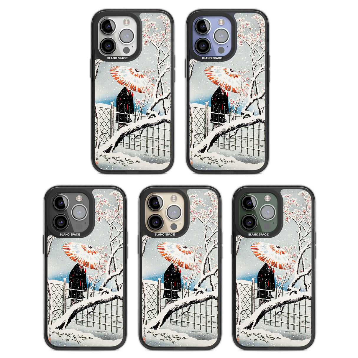 Plum Tree in Snow by Hiroaki Takahashi Black Impact Phone Case for iPhone 13 Pro, iPhone 14 Pro, iPhone 15 Pro