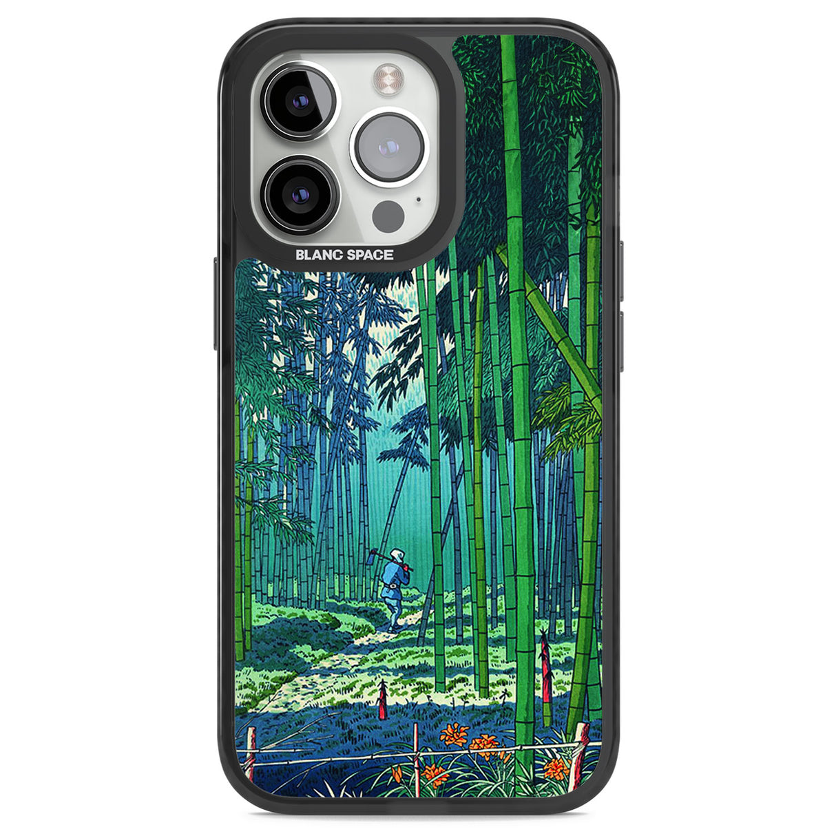 Bamboo Grove of Saga Black Impact Phone Case for iPhone 13 Pro, iPhone 14 Pro, iPhone 15 Pro