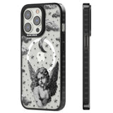 Celestial Cherub Magsafe Black Impact Phone Case for iPhone 13 Pro, iPhone 14 Pro, iPhone 15 Pro