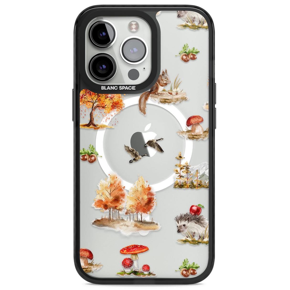 Fall Forest Friends Magsafe Black Impact Phone Case for iPhone 13 Pro, iPhone 14 Pro, iPhone 15 Pro