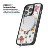 Flower Power Magsafe Black Impact Phone Case for iPhone 13 Pro, iPhone 14 Pro, iPhone 15 Pro