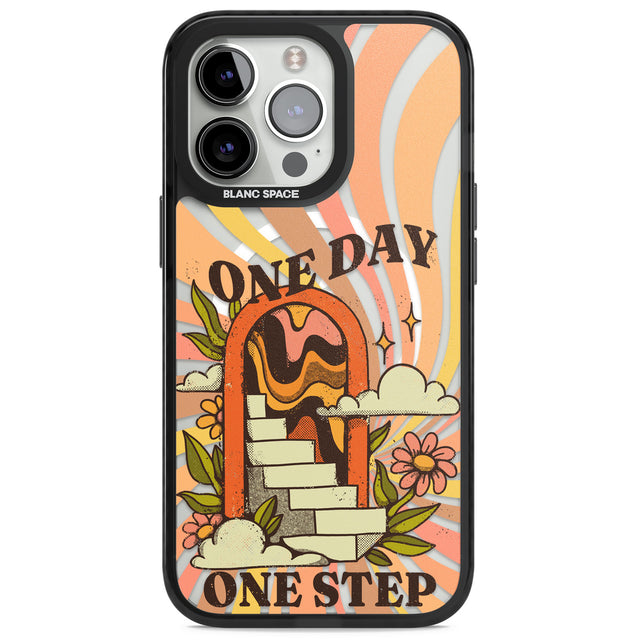 One Day One Step Magsafe Black Impact Phone Case for iPhone 13 Pro, iPhone 14 Pro, iPhone 15 Pro