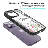 Personalised Lavender Wildflowers Magsafe Black Impact Phone Case for iPhone 13 Pro, iPhone 14 Pro, iPhone 15 Pro