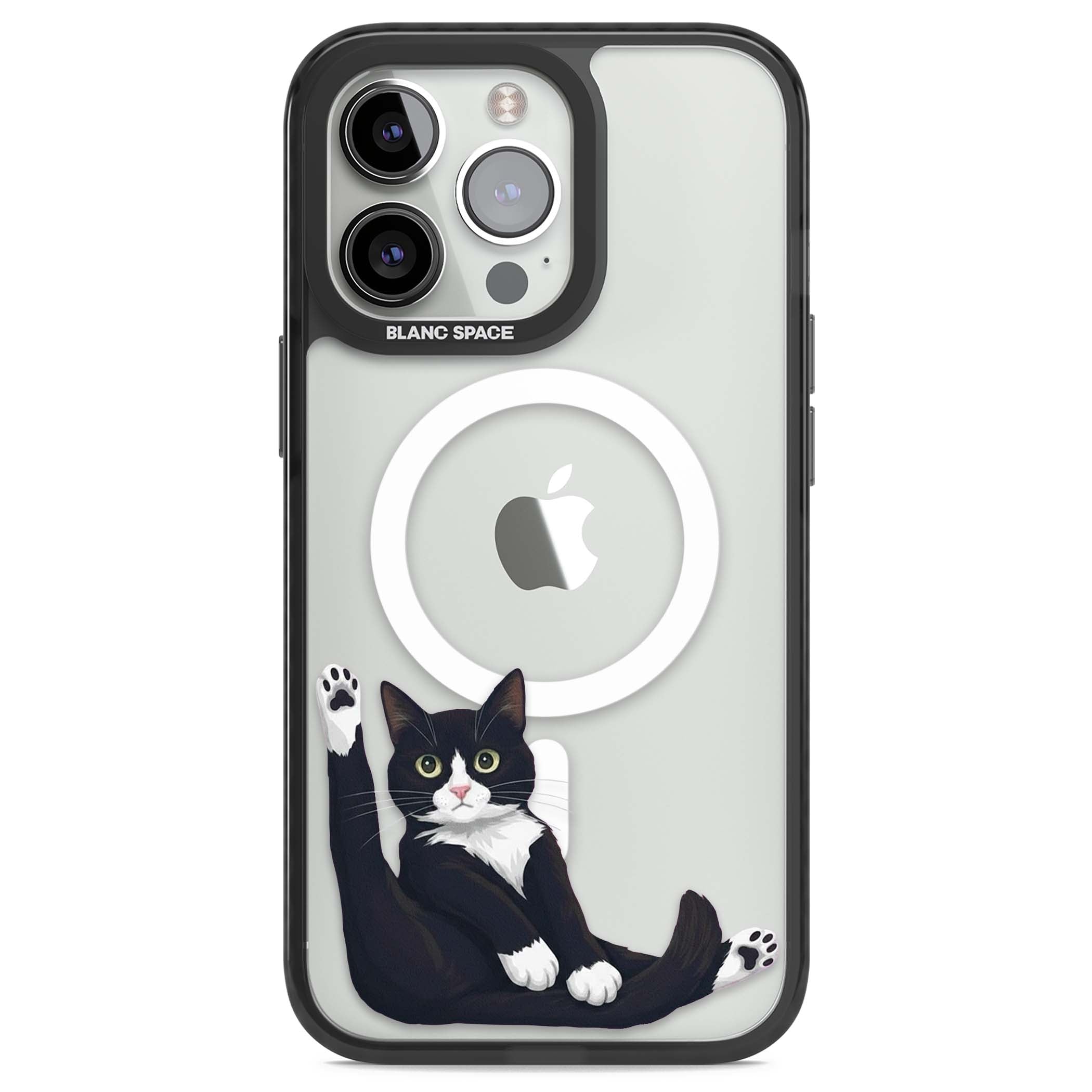 Mid-Groom Cat animals iPhone case | Black Impact Magsafe case for iPhone 13 Pro, iPhone 14 Pro, iPhone 15 Pro