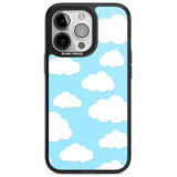 Blue Sky & Clouds Pattern Magsafe Black Impact Phone Case for iPhone 13 Pro, iPhone 14 Pro, iPhone 15 Pro