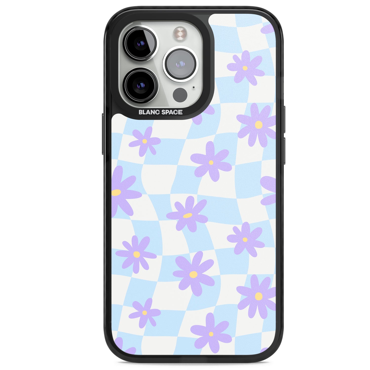 Serene Skies & Flowers Magsafe Black Impact Phone Case for iPhone 13 Pro, iPhone 14 Pro, iPhone 15 Pro
