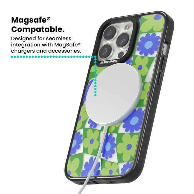 Garden Party Magsafe Black Impact Phone Case for iPhone 13 Pro, iPhone 14 Pro, iPhone 15 Pro