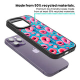 Tropical Pink Poppies Magsafe Black Impact Phone Case for iPhone 13 Pro, iPhone 14 Pro, iPhone 15 Pro