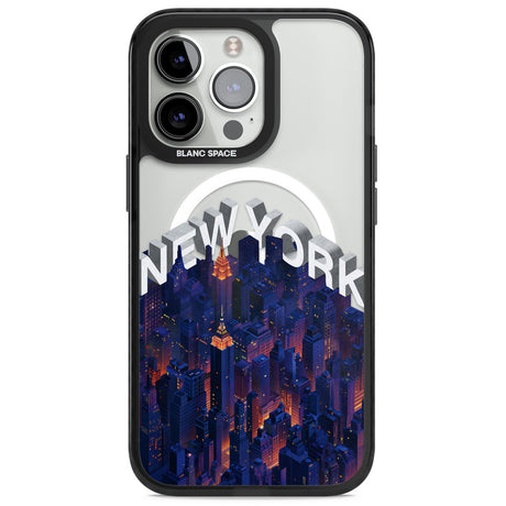 New York City Magsafe Black Impact Phone Case for iPhone 13 Pro, iPhone 14 Pro, iPhone 15 Pro