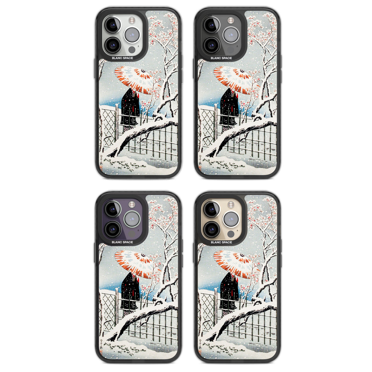 Plum Tree in Snow by Hiroaki Takahashi Magsafe Black Impact Phone Case for iPhone 13 Pro, iPhone 14 Pro, iPhone 15 Pro