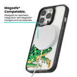 Matsumoto Hoji Frog Green Magsafe Black Impact Phone Case for iPhone 13 Pro, iPhone 14 Pro, iPhone 15 Pro