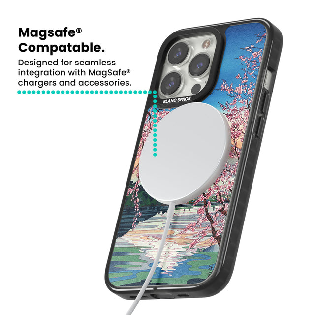 Mt. Fuji from Lake Kawaguchi Magsafe Black Impact Phone Case for iPhone 13 Pro, iPhone 14 Pro, iPhone 15 Pro