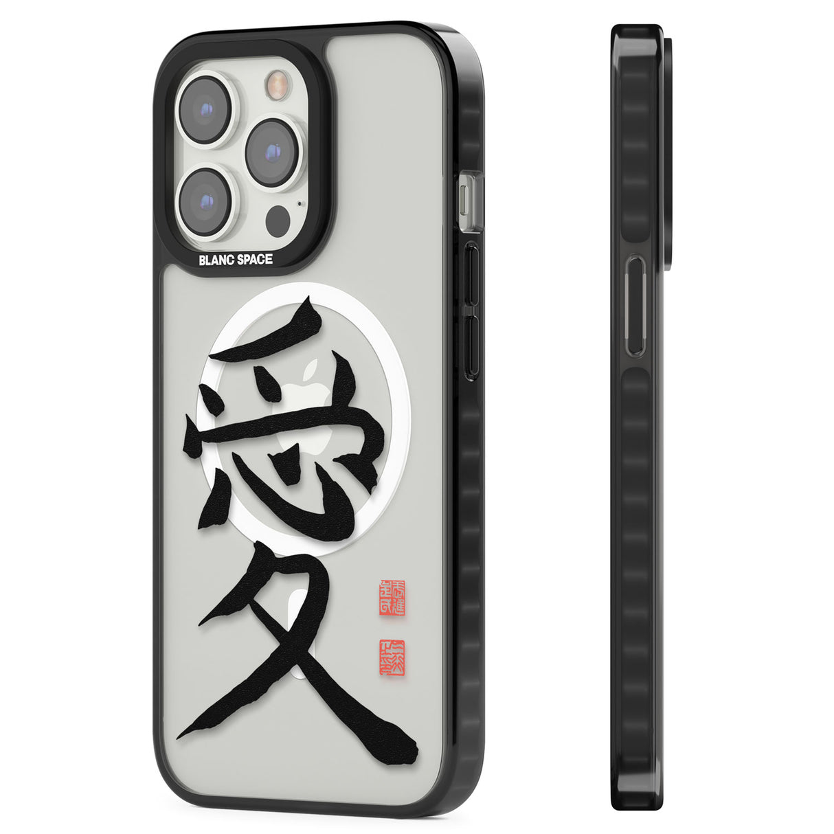 Japanese Kanji - Love Magsafe Black Impact Phone Case for iPhone 13 Pro, iPhone 14 Pro, iPhone 15 Pro