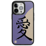 Vintage Japanese Kanji - Love Magsafe Black Impact Phone Case for iPhone 13 Pro, iPhone 14 Pro, iPhone 15 Pro